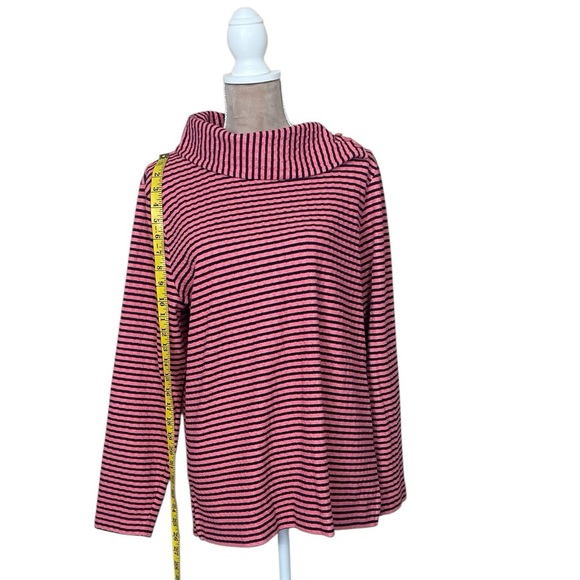 EUC Talbots Striped Split Neck Long Sleeve Top - Picture 4 of 9